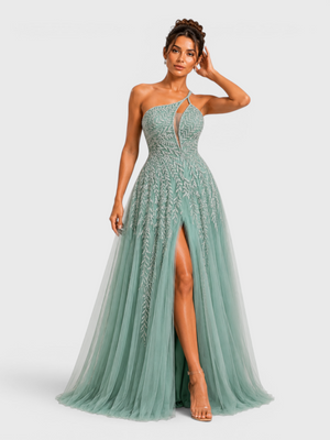 Vestido de Festa Super Luxo com Apliques Dubai