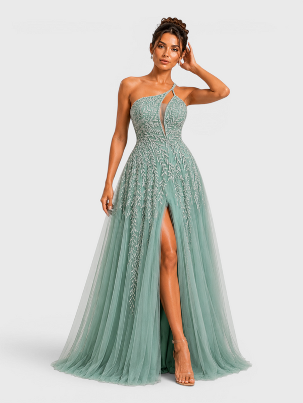 Vestido de Festa Super Luxo com Apliques Dubai