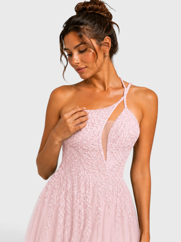 Vestido de Festa Super Luxo com Apliques Dubai