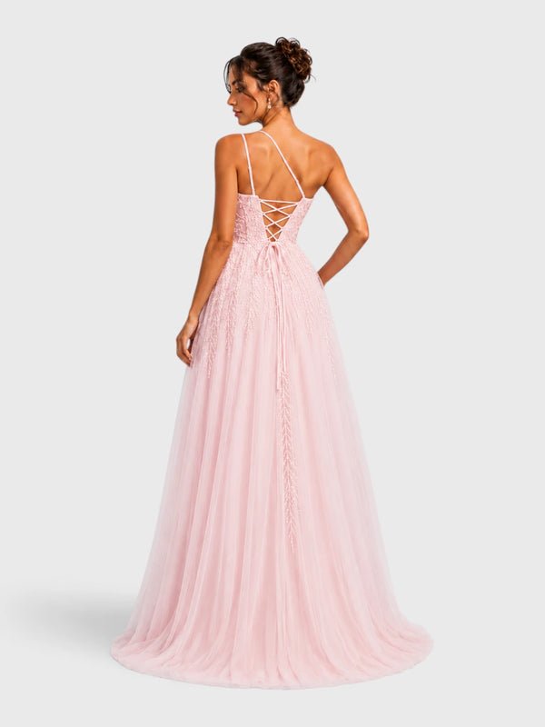 Vestido de Festa Super Luxo com Apliques Dubai