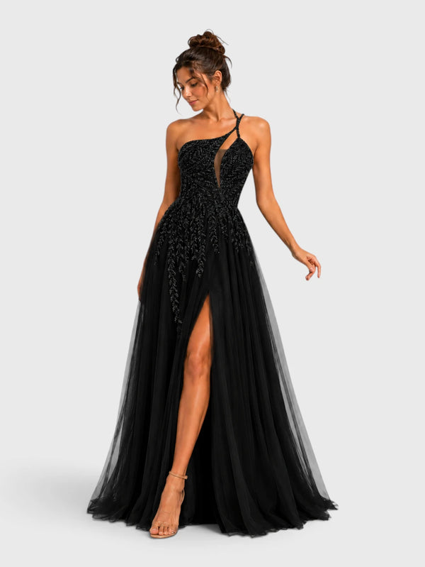 Vestido de Festa Super Luxo com Apliques Dubai
