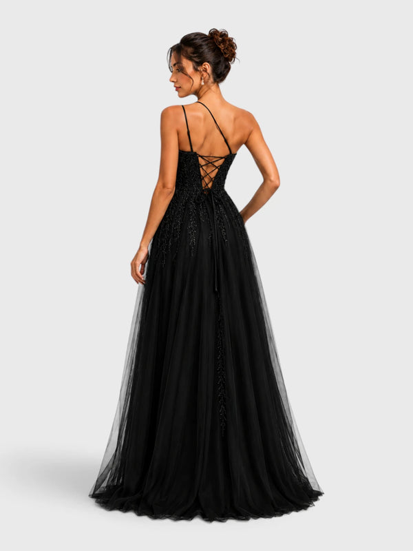 Vestido de Festa Super Luxo com Apliques Dubai