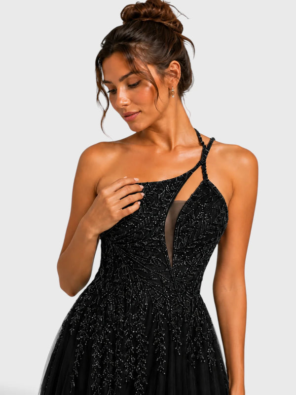 Vestido de Festa Super Luxo com Apliques Dubai