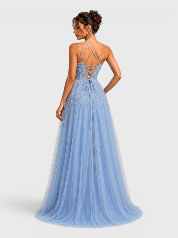 Vestido de Festa Super Luxo com Apliques Dubai
