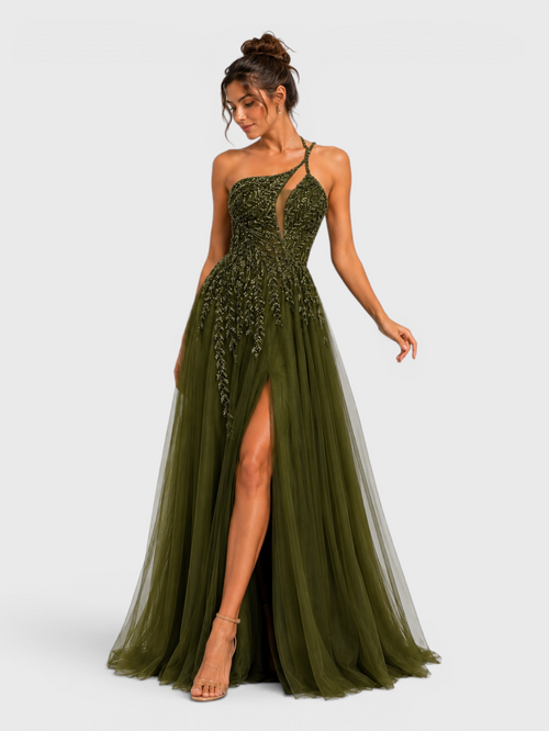 Vestido de Festa Super Luxo com Apliques Dubai