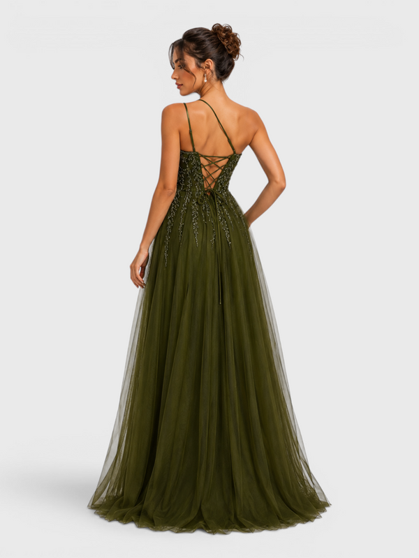 Vestido de Festa Super Luxo com Apliques Dubai