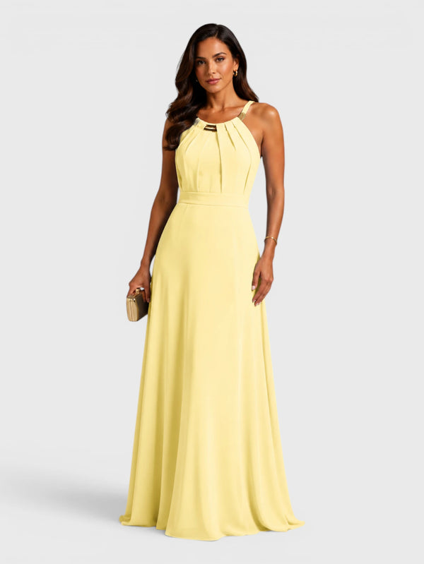 Vestido de Festa Longo Ornamento Aurea