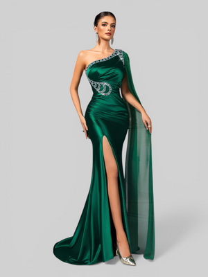 Vestido de Festa Super Luxo Nula Manga Pedradrias