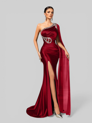 Vestido de Festa Super Luxo Nula Manga Pedradrias