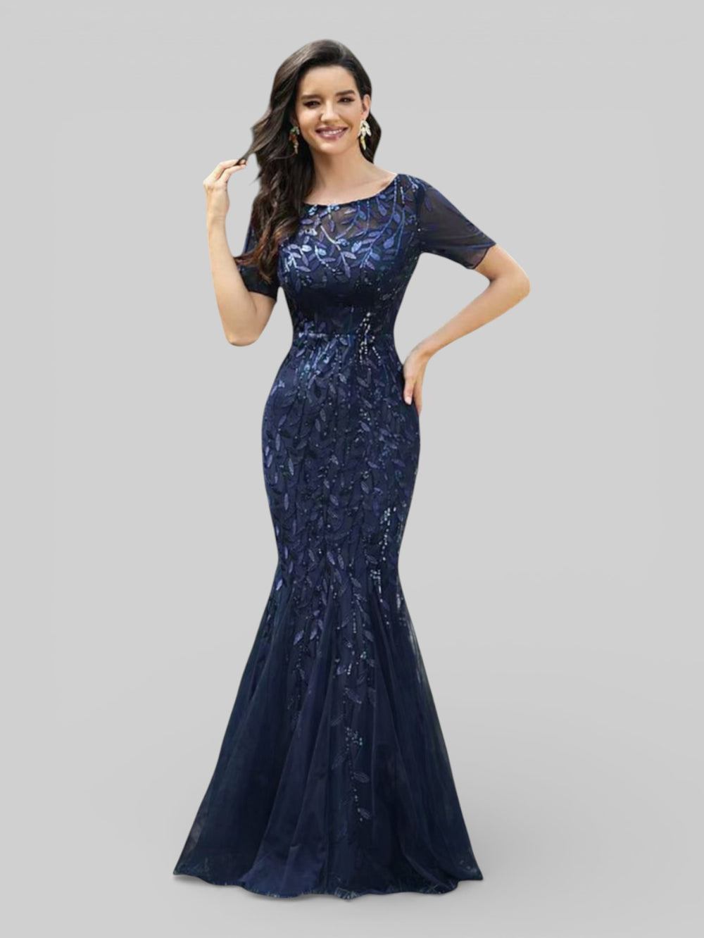 Vestido de Festa Longo Plus Size Lantejoulas Merilim - Aurea Dress