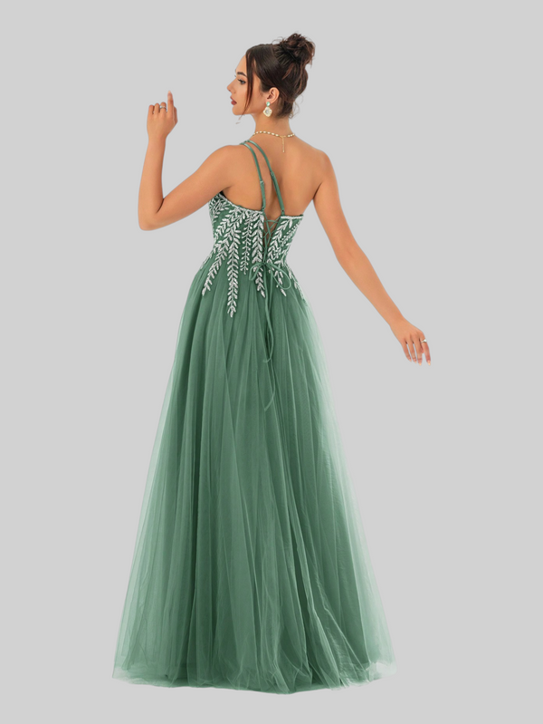 Vestido de Festa Super Luxo com Apliques Dubai
