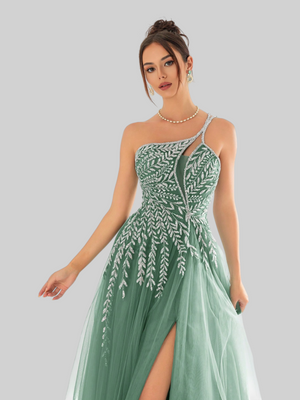 Vestido de Festa Super Luxo com Apliques Dubai