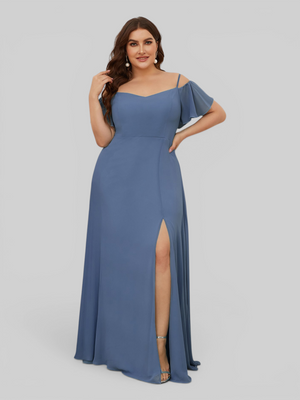 Vestido de Festa Plus Size Ombro a Ombro com Alças Lovissa