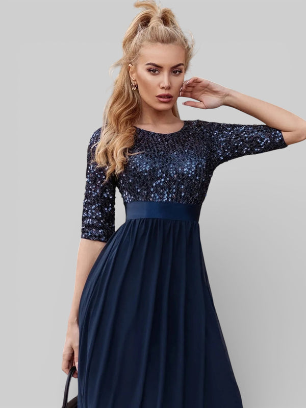 Vestido de Festa Plus Size Manga Longa Dallas - Aurea Dress